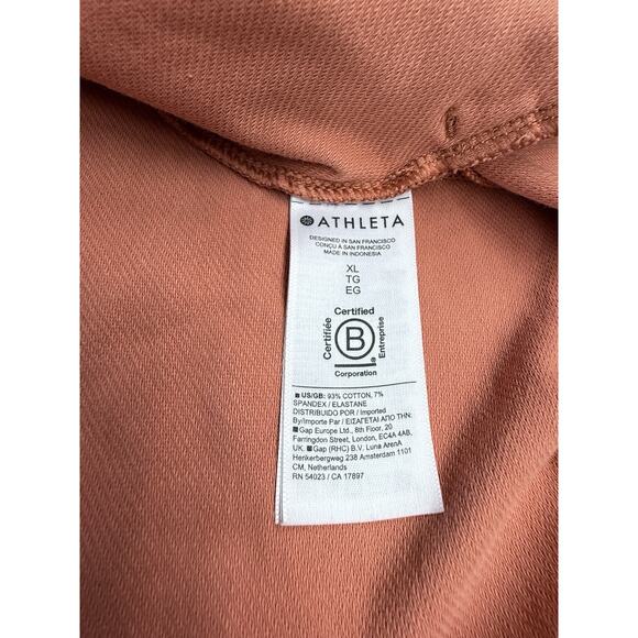 Athleta Farallon Skirt Peach Color Tie Waist‎ Cotton Knit Pockets Skort Xl - Picture 4 of 6